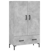 VidaXL Hoge kast 69,5x31x115 cm bewerkt hout betongrijs