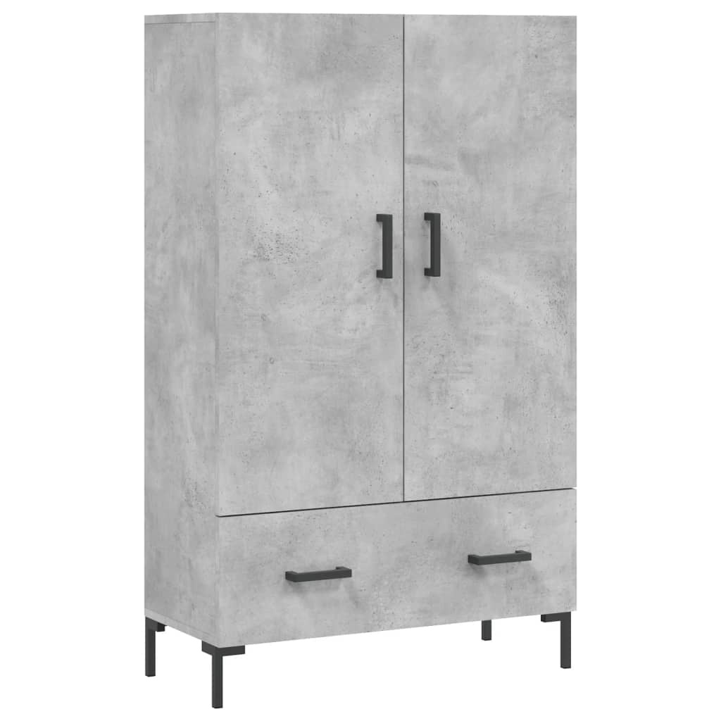 VidaXL Hoge kast 69,5x31x115 cm bewerkt hout betongrijs