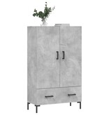 VidaXL Hoge kast 69,5x31x115 cm bewerkt hout betongrijs