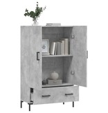 VidaXL Hoge kast 69,5x31x115 cm bewerkt hout betongrijs