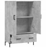 VidaXL Hoge kast 69,5x31x115 cm bewerkt hout betongrijs