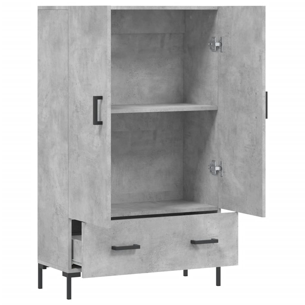 VidaXL Hoge kast 69,5x31x115 cm bewerkt hout betongrijs
