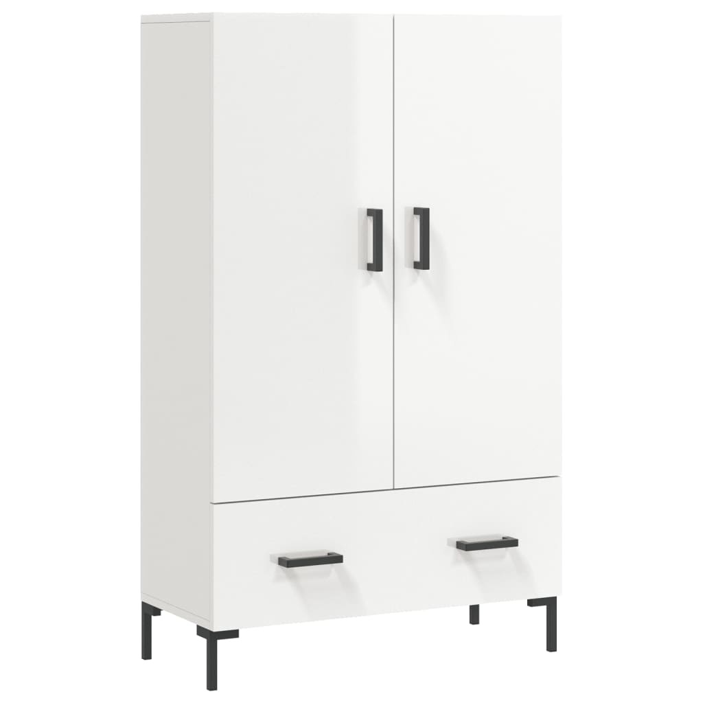 VidaXL Hoge kast 69,5x31x115 cm bewerkt hout hoogglans wit