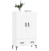 VidaXL Hoge kast 69,5x31x115 cm bewerkt hout wit