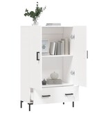VidaXL Hoge kast 69,5x31x115 cm bewerkt hout wit