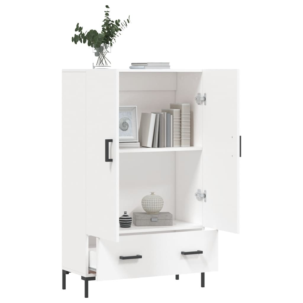 VidaXL Hoge kast 69,5x31x115 cm bewerkt hout wit