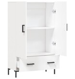 VidaXL Hoge kast 69,5x31x115 cm bewerkt hout wit