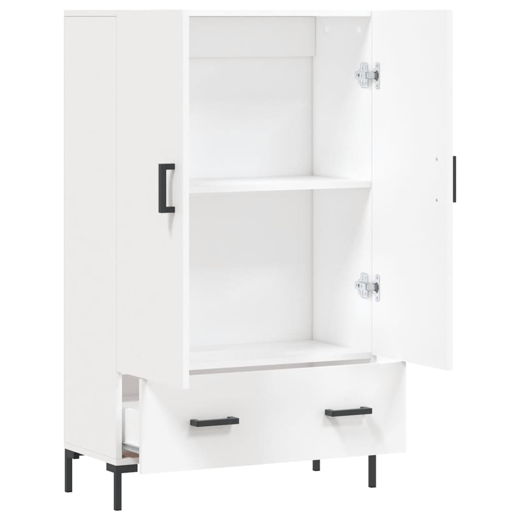 VidaXL Hoge kast 69,5x31x115 cm bewerkt hout wit