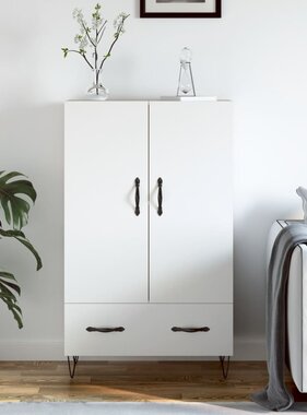 VidaXL Hoge kast 69,5x31x115 cm bewerkt hout wit