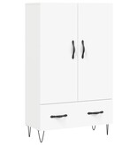 VidaXL Hoge kast 69,5x31x115 cm bewerkt hout wit