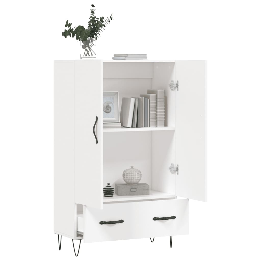 VidaXL Hoge kast 69,5x31x115 cm bewerkt hout wit