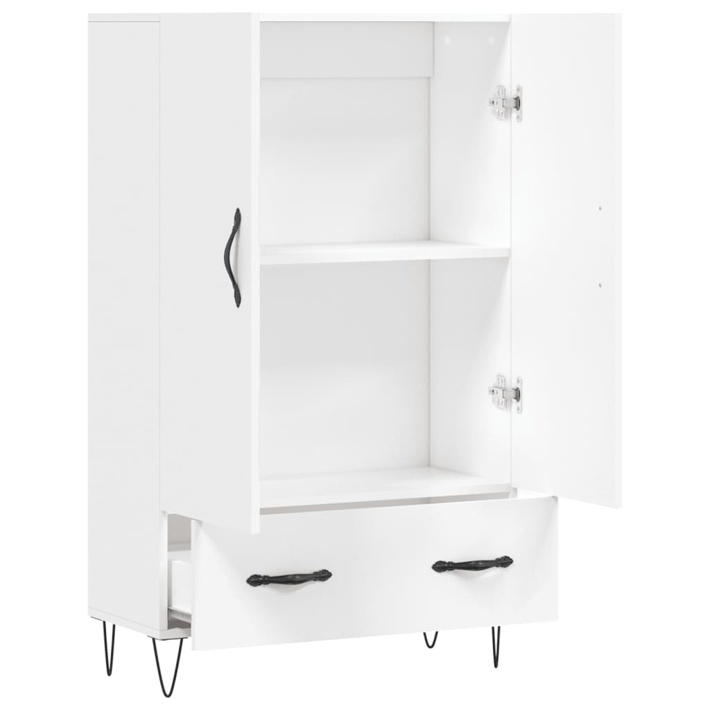 VidaXL Hoge kast 69,5x31x115 cm bewerkt hout wit