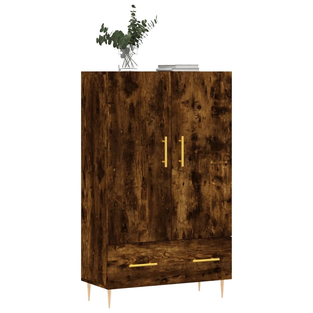 VidaXL Hoge kast 69,5x31x115 cm bewerkt hout gerookt eikenkleurig