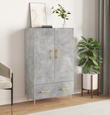 VidaXL Hoge kast 69,5x31x115 cm bewerkt hout betongrijs