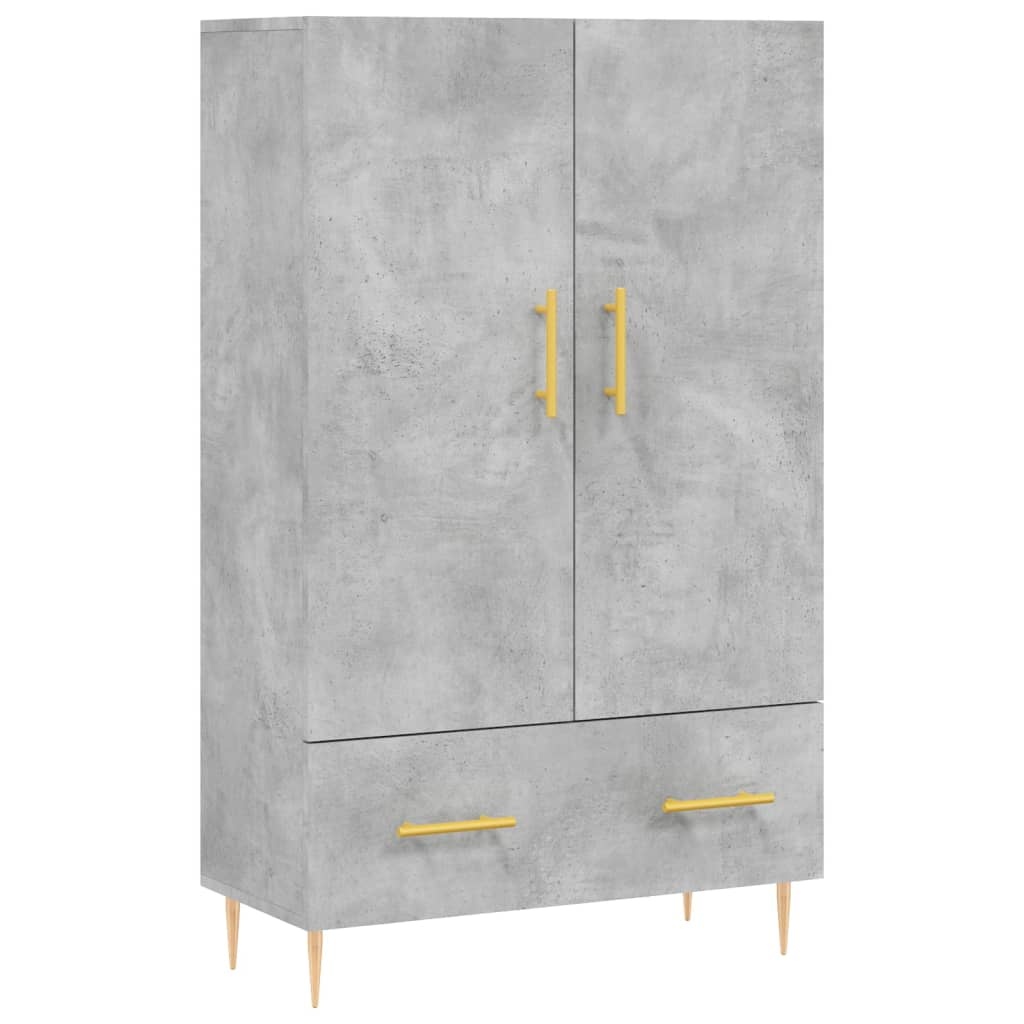 VidaXL Hoge kast 69,5x31x115 cm bewerkt hout betongrijs