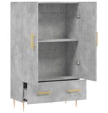 VidaXL Hoge kast 69,5x31x115 cm bewerkt hout betongrijs