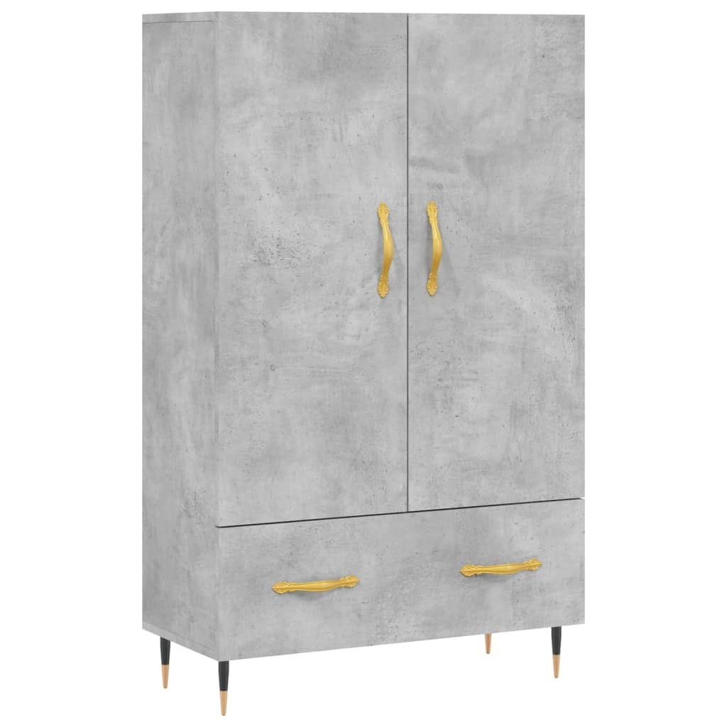 VidaXL Hoge kast 69,5x31x115 cm bewerkt hout betongrijs