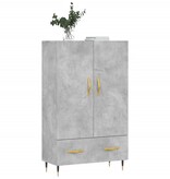 VidaXL Hoge kast 69,5x31x115 cm bewerkt hout betongrijs