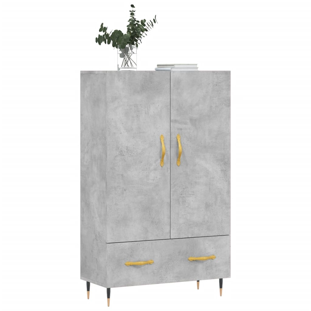 VidaXL Hoge kast 69,5x31x115 cm bewerkt hout betongrijs