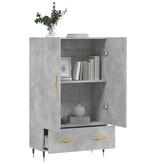 VidaXL Hoge kast 69,5x31x115 cm bewerkt hout betongrijs
