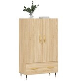 vidaXL Hoge kast 69,5x31x115 cm bewerkt hout sonoma eikenkleurig