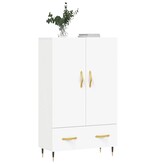 VidaXL Hoge kast 69,5x31x115 cm bewerkt hout wit