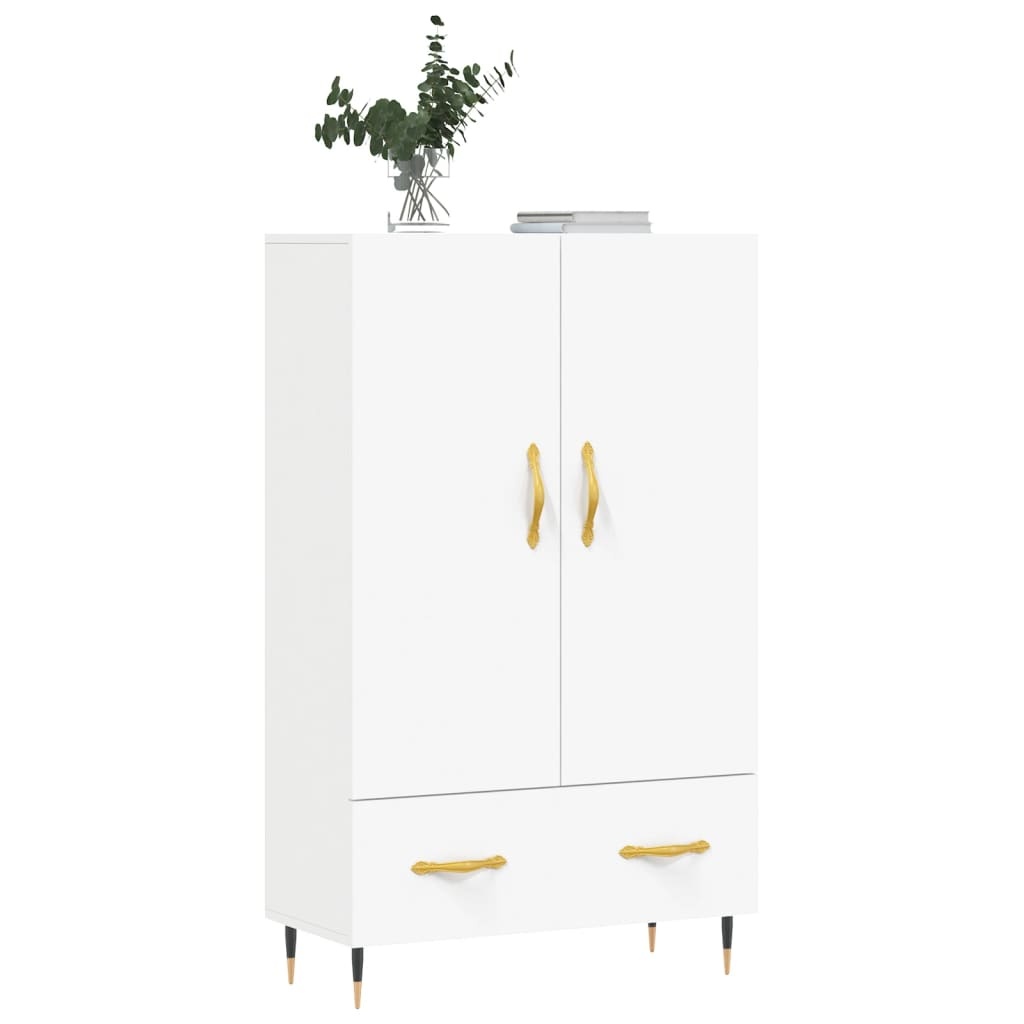 VidaXL Hoge kast 69,5x31x115 cm bewerkt hout wit