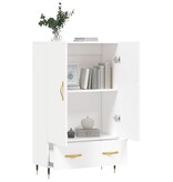 VidaXL Hoge kast 69,5x31x115 cm bewerkt hout wit
