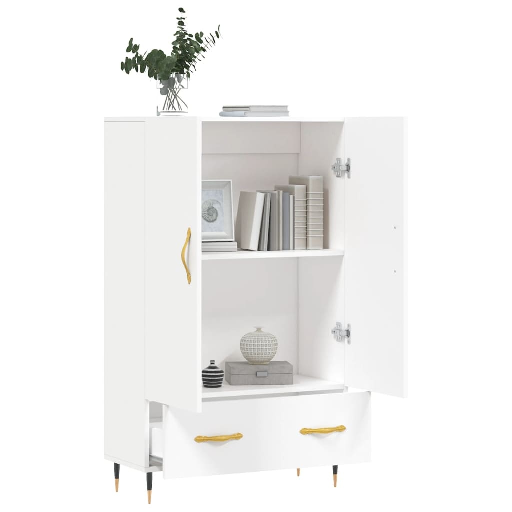 VidaXL Hoge kast 69,5x31x115 cm bewerkt hout wit