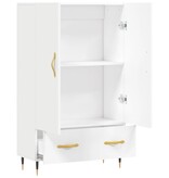 VidaXL Hoge kast 69,5x31x115 cm bewerkt hout wit