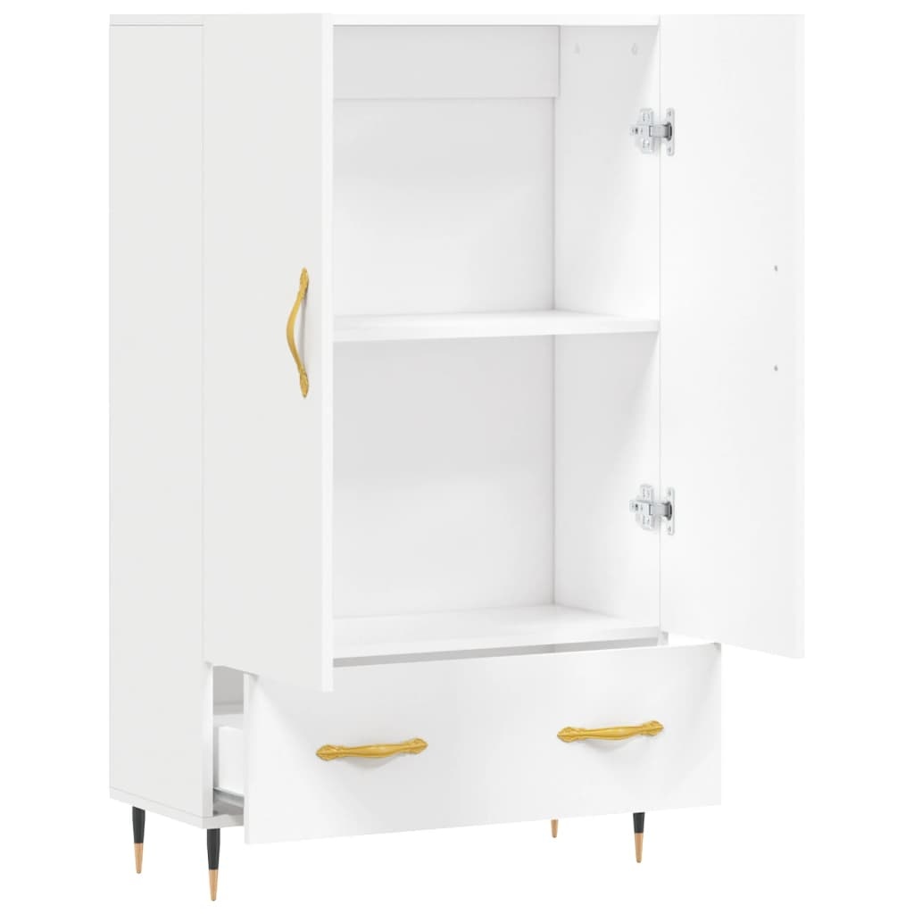 VidaXL Hoge kast 69,5x31x115 cm bewerkt hout wit