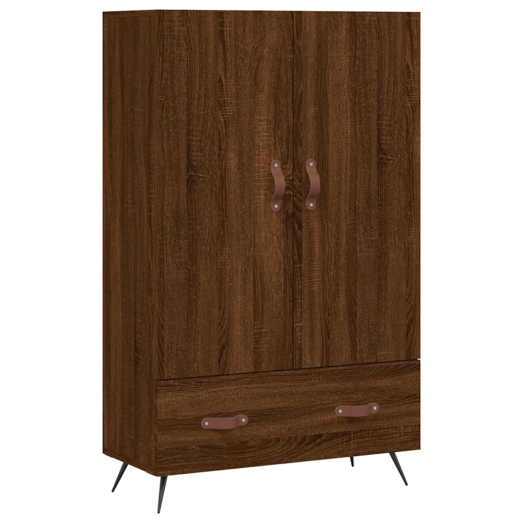 VidaXL Hoge kast 69,5x31x115 cm bewerkt hout bruineikenkleurig