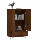 VidaXL Hoge kast 69,5x31x115 cm bewerkt hout bruineikenkleurig