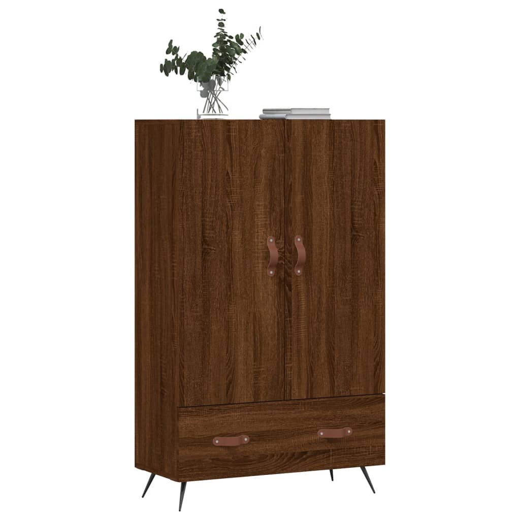 VidaXL Hoge kast 69,5x31x115 cm bewerkt hout bruineikenkleurig