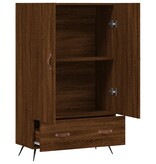 VidaXL Hoge kast 69,5x31x115 cm bewerkt hout bruineikenkleurig