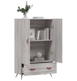VidaXL Hoge kast 69,5x31x115 cm bewerkt hout grijs sonoma eikenkleurig