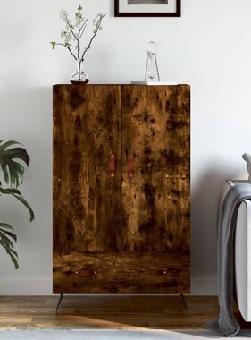 VidaXL Hoge kast 69,5x31x115 cm bewerkt hout gerookt eikenkleurig