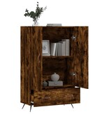 VidaXL Hoge kast 69,5x31x115 cm bewerkt hout gerookt eikenkleurig