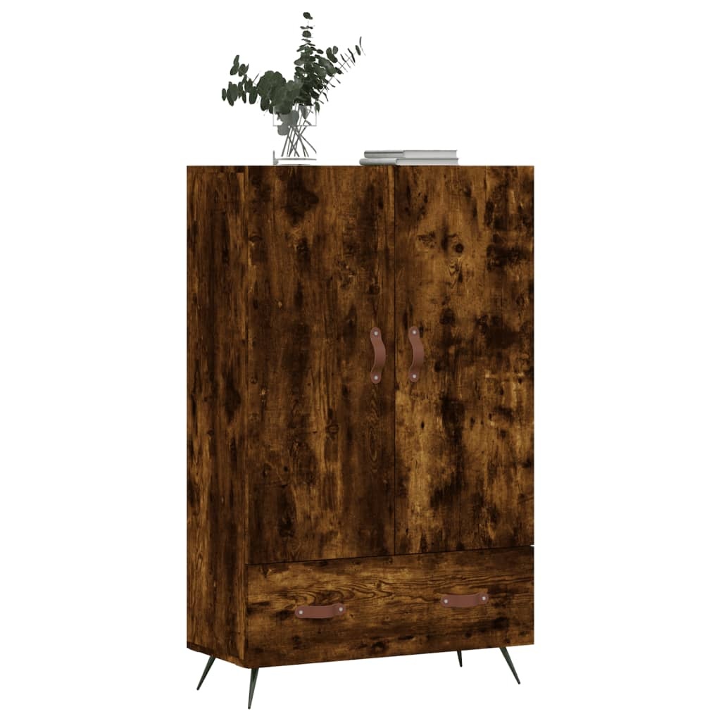 VidaXL Hoge kast 69,5x31x115 cm bewerkt hout gerookt eikenkleurig