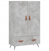 VidaXL Hoge kast 69,5x31x115 cm bewerkt hout betongrijs