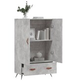 VidaXL Hoge kast 69,5x31x115 cm bewerkt hout betongrijs