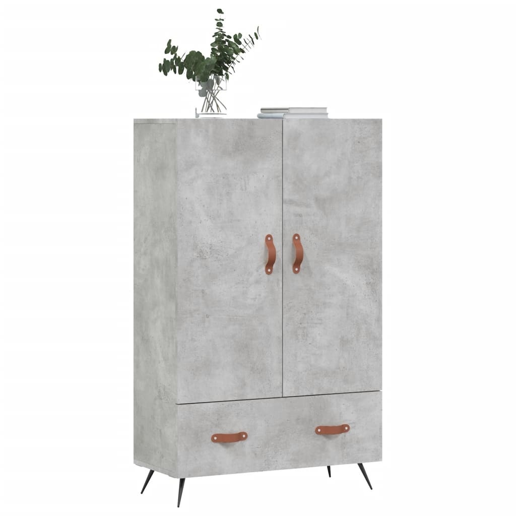 VidaXL Hoge kast 69,5x31x115 cm bewerkt hout betongrijs