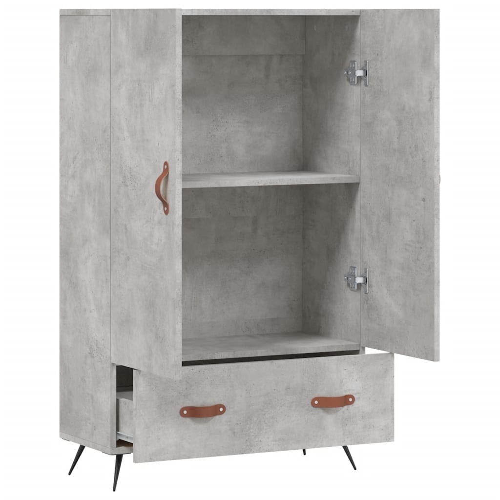 VidaXL Hoge kast 69,5x31x115 cm bewerkt hout betongrijs