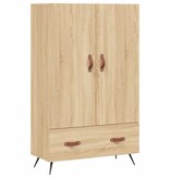 VidaXL Hoge kast 69,5x31x115 cm bewerkt hout sonoma eikenkleurig