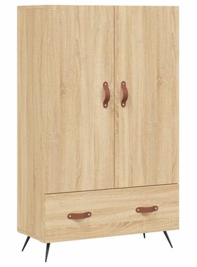 vidaXL Hoge kast 69,5x31x115 cm bewerkt hout sonoma eikenkleurig