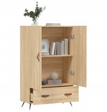 VidaXL Hoge kast 69,5x31x115 cm bewerkt hout sonoma eikenkleurig