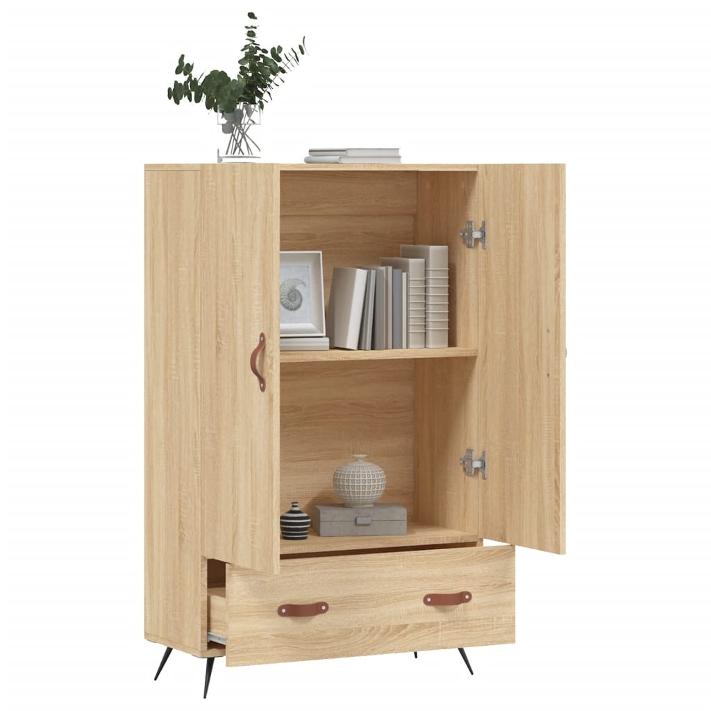 VidaXL Hoge kast 69,5x31x115 cm bewerkt hout sonoma eikenkleurig