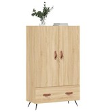 vidaXL Hoge kast 69,5x31x115 cm bewerkt hout sonoma eikenkleurig