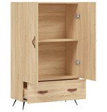 VidaXL Hoge kast 69,5x31x115 cm bewerkt hout sonoma eikenkleurig