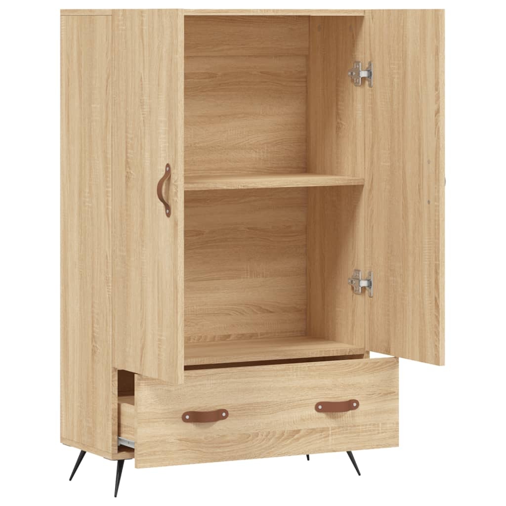 VidaXL Hoge kast 69,5x31x115 cm bewerkt hout sonoma eikenkleurig